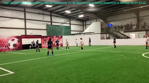 High School Girls Indoor Soccer Allouez Stampede FC vs 2007 Loons at Sports Emporium in DePere WI