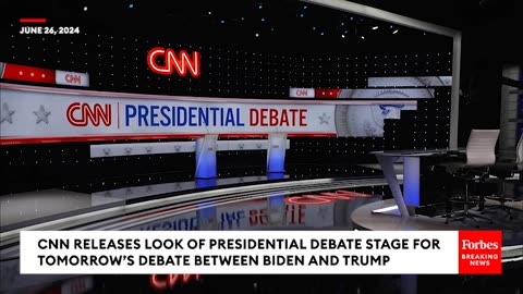 TAKE A LOOK- CNN Releases Look Of Stage For Tomorrows Presidential Debate Between Biden And Trump