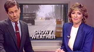 Late 1987 - Snow in Asheville, North Carolina (WLOS Newscast)