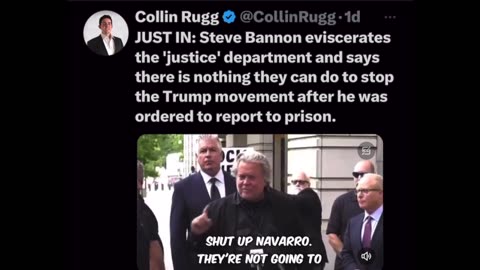 Collin Rugg on X: Steve Bannon talks to Media - "They're Not Gonna Shut Down MAGA"
