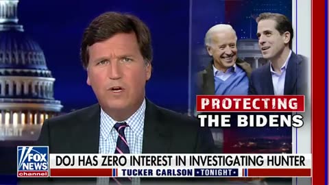 TuckerCarlson The DOJ can't be bothered to investigate Hunter Biden.