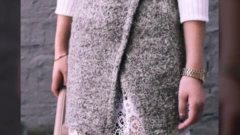 Gorgeous and Fabulous knee length Lace skirts outfit ideas and styles for girls and women