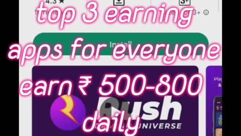 Top 3 earning money apps 💸💰