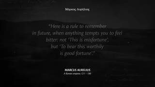 Marcus Aurelius's proverbs that are better known when young in order to avoid regret later in life