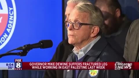 Ohio Governor Mike Dewine is in a BOOT following visit to East Palestine