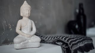 Seated Buddha In Lotus Pose Loop Video (No Copyright)