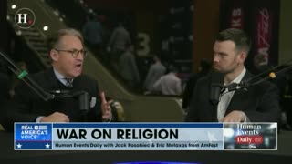 Author Eric Metaxas to Jack Posobiec: "Atheism is at war with God."