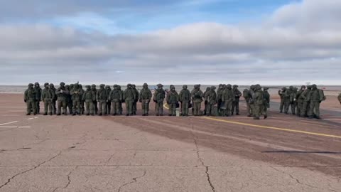 Russian "peacekeepers" landed at the Baikonur airfied