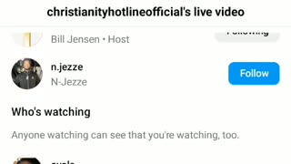 Bill Jensen Christianity hotline Instagram live 3/2923