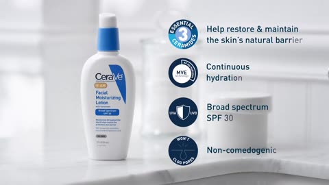 CeraVe AM Facial Moisturizing Lotion - Oil-Free Face Moisturizer with Sunscreen