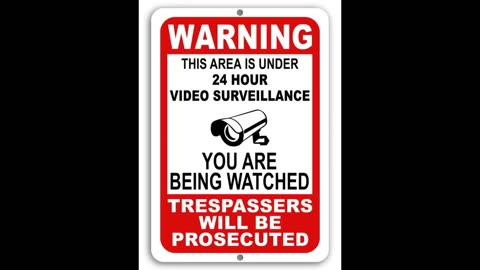 Warning 24 Hour Video Surveillance Sign - No Trespassing Outdoor Signage - Heavy Duty Ground St...