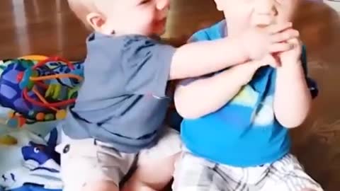 Naughty Twin Babies ...Cute Baby Moments #twins