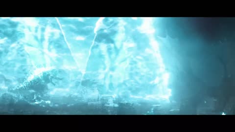 Burning Godzilla with blue nuclear pulse 4K - Godzilla_ King of the Monsters