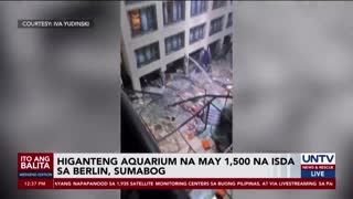 Higanteng aquarium na may 1,500 isda sa isang hotel sa Berlin, sumabog