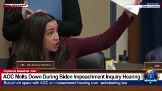 AOC Melts Down During Biden Impeachment Inquiry Hearing
