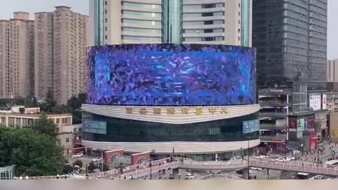 Outdoor naked eye 3D large screen installation