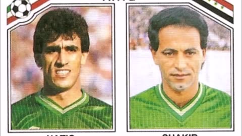 PANINI STICKERS IRAQ TEAM WORLD CUP 1986