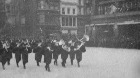 Astor Battery On Parade (1899 Original Black & White Film)