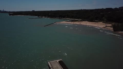 DJI Mavic on NU Lakefront