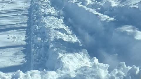 Clearing snow from the driveway… running out of room!