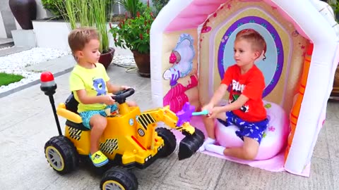 "Mini Speedster Adventures: Kid's Epic Journey on Toy Wheels!"