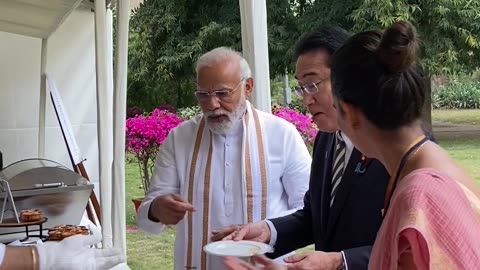 When PM Modi & Japan PM Fumio Kishida had #Golgappa