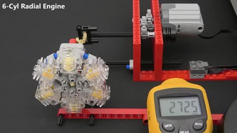 Build & Test Lego Engines 1-cyl, opp-piston, S2, V2, F2, U2, W3, S4, H4, X4, radial-6