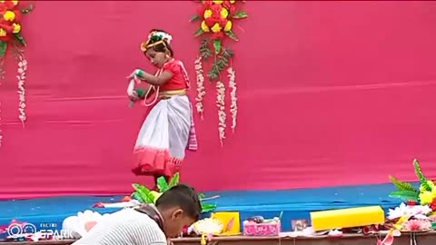 Village little girl dance