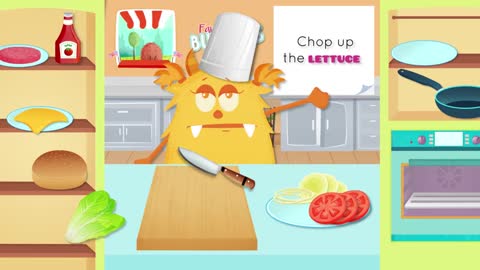 Cooking for children - Learn to cook a healthy hamburger with Cooking Land