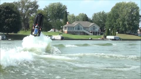 Epic fail: Man attempts to super flip a jet ski