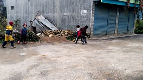 Street Kids football In Nepal