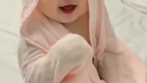 Cute baby reaction