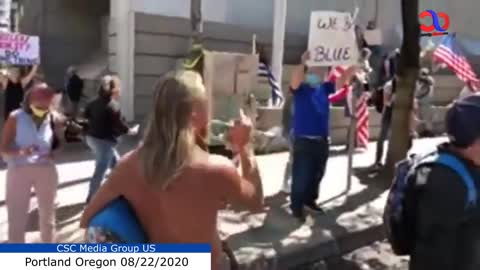 Key Moments From Live Stream Where Patriots Protected 08/22/2020 Back The Blue Event In PDX