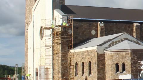 Stone Install Time Lapse of a Church