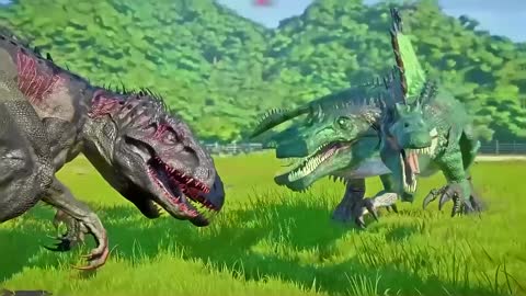 Head Dinosaurs Indominux Rex vs Tyrannosaurus Rex vs Spinosaurus vs Indoraptor Critter Dinosaur