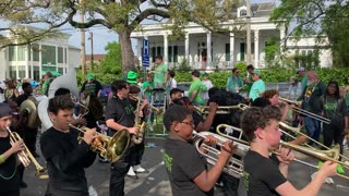 Marching in New Orleans Parade