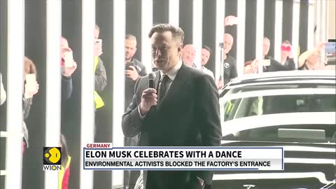 Elon Musk dancing video takes internet by storm as Tesla opens its first plant i