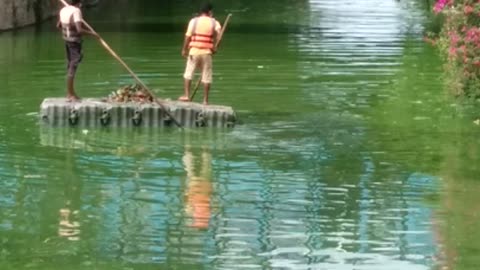 Water pond cleaning most beautiful seen