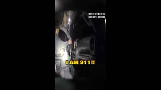 Cop opens door of man he pulled over