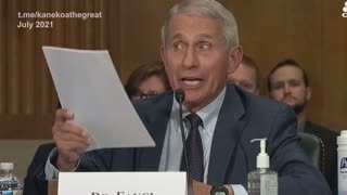 video of Fauci lying to congress about funding gain of function research at the Wuhan lab.