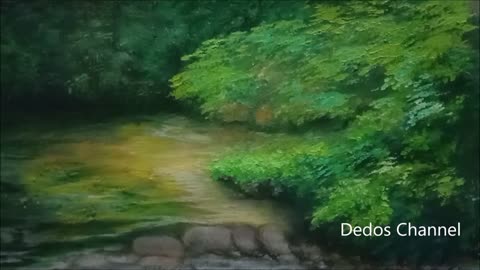 HOW TO PAINT LANDSCAPE WITH OIL PASTEL - Bagaimana melukis lanskap dengan Oil Pastel