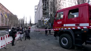 Blasts heard around Ukraine on early New Year's Day
