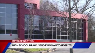Young woman hospitalized following fight near nigh school
