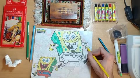 How To Paint SpongeBob SquarePants | Painting With Sina