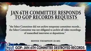 Jesse Watters- The J6 Committee Destroyed All Their Records