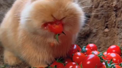 Cute rabbit eating 😍😍