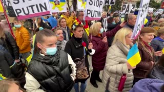 Protesters across the world rally for Ukraine