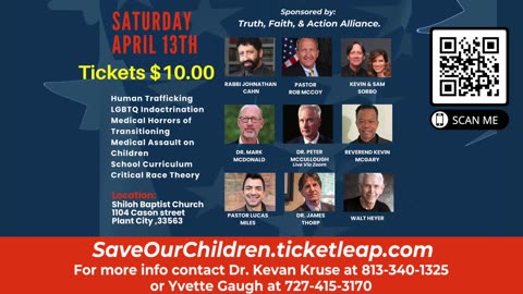 "Save Our Children" Conference In Tampa April 12th & 13th