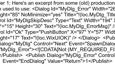 How do I require a value in a textbox in a Wix custom dialog