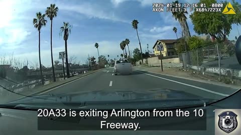 Bodycam footage shows LOS ANGELES CAR CHASE END INSIDE WAREHOUSE?!